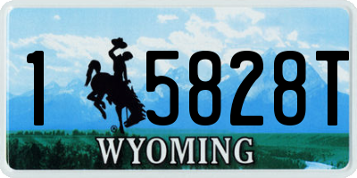 WY license plate 15828T