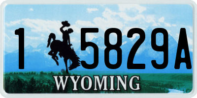 WY license plate 15829A