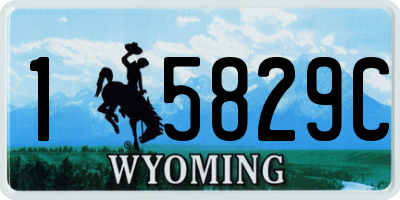 WY license plate 15829C