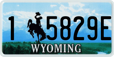 WY license plate 15829E