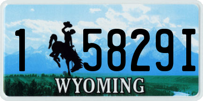 WY license plate 15829I