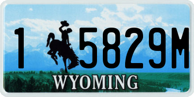 WY license plate 15829M