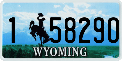 WY license plate 15829O