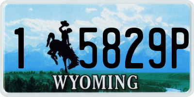 WY license plate 15829P