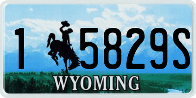 WY license plate 15829S