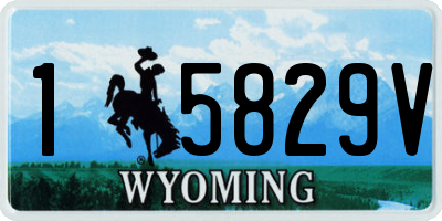 WY license plate 15829V
