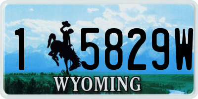 WY license plate 15829W