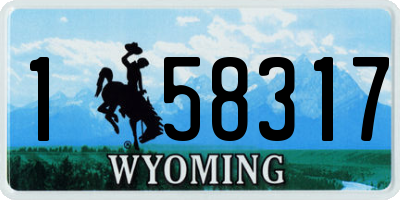 WY license plate 158317