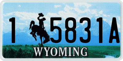 WY license plate 15831A