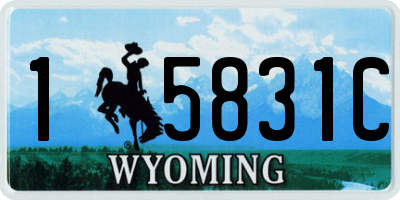 WY license plate 15831C