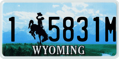 WY license plate 15831M