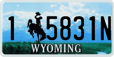 WY license plate 15831N