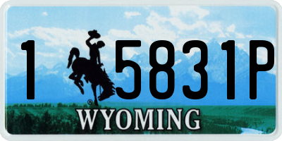 WY license plate 15831P