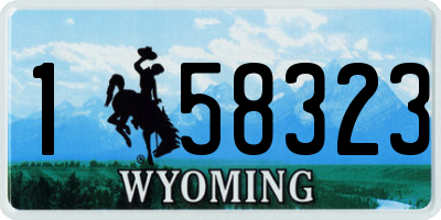 WY license plate 158323