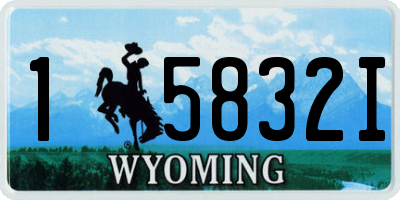 WY license plate 15832I