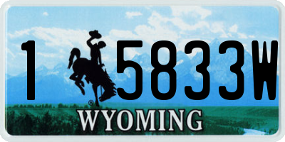 WY license plate 15833W