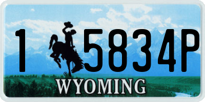 WY license plate 15834P