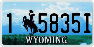 WY license plate 15835I