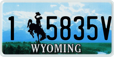 WY license plate 15835V