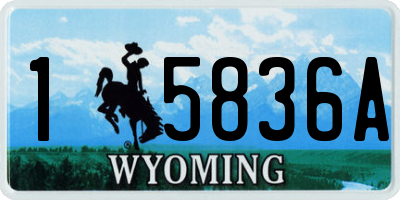 WY license plate 15836A