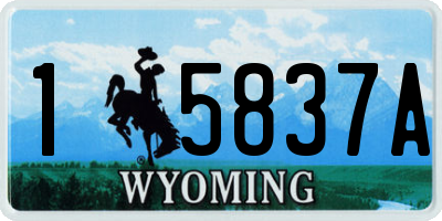 WY license plate 15837A