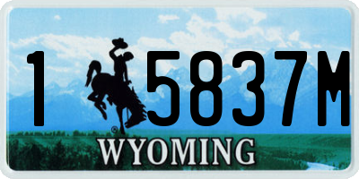 WY license plate 15837M