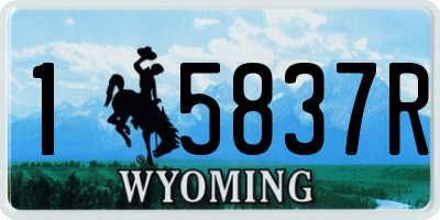 WY license plate 15837R