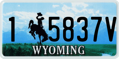 WY license plate 15837V