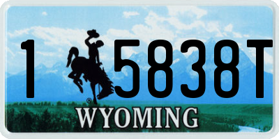 WY license plate 15838T