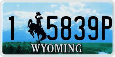 WY license plate 15839P