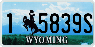 WY license plate 15839S