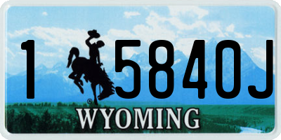WY license plate 15840J