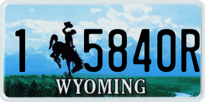 WY license plate 15840R