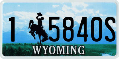 WY license plate 15840S