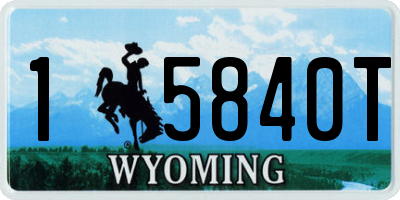 WY license plate 15840T