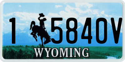 WY license plate 15840V