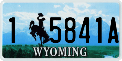 WY license plate 15841A