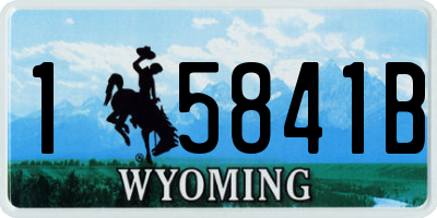 WY license plate 15841B