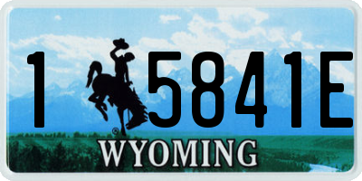 WY license plate 15841E