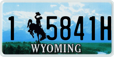 WY license plate 15841H