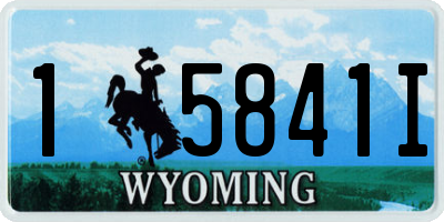 WY license plate 15841I