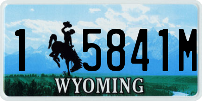 WY license plate 15841M