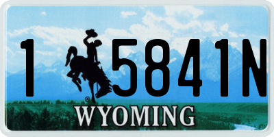 WY license plate 15841N