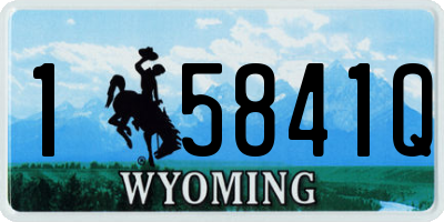 WY license plate 15841Q