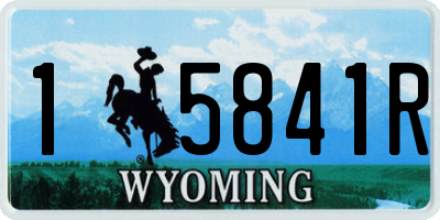 WY license plate 15841R