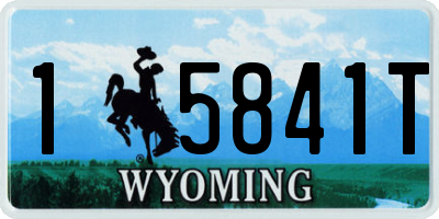 WY license plate 15841T