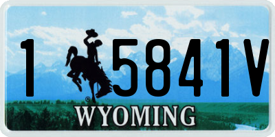WY license plate 15841V