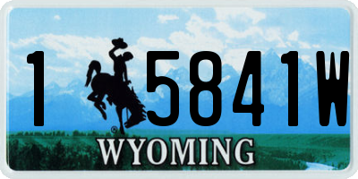WY license plate 15841W