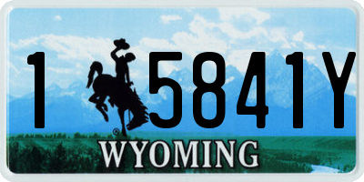 WY license plate 15841Y