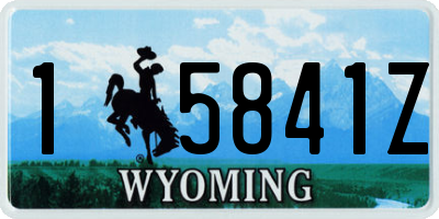 WY license plate 15841Z
